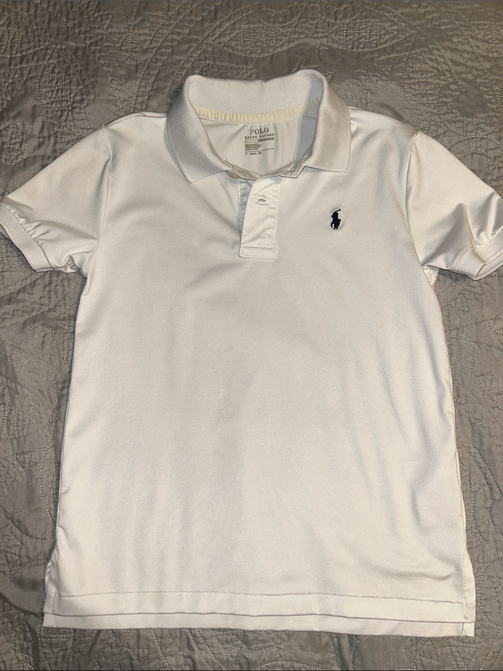 Polo by Ralph Lauren White Short-Sleeve Perfromance Polo with Navy Pony